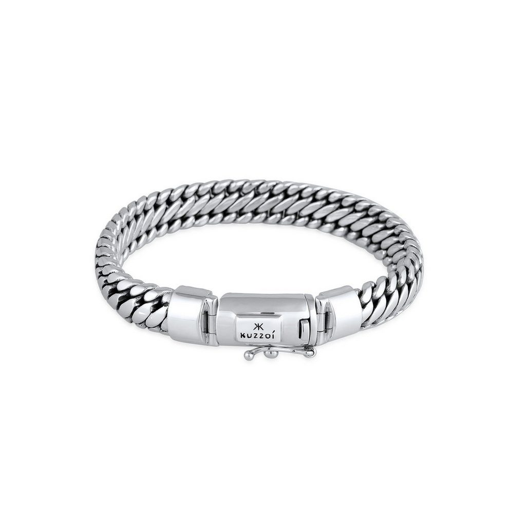 Kuzzoi Silberarmband 925 Basic Panzerarmband